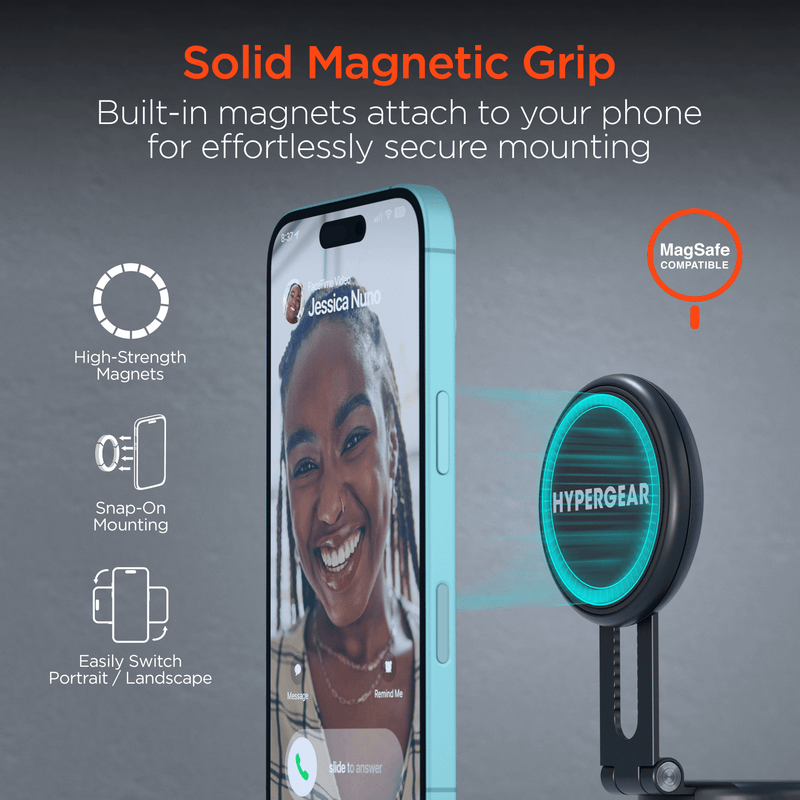 Load image into Gallery viewer, HyperGear Mag Vac Magnetic Phone Mount with Vacuum Suction Cup Base
