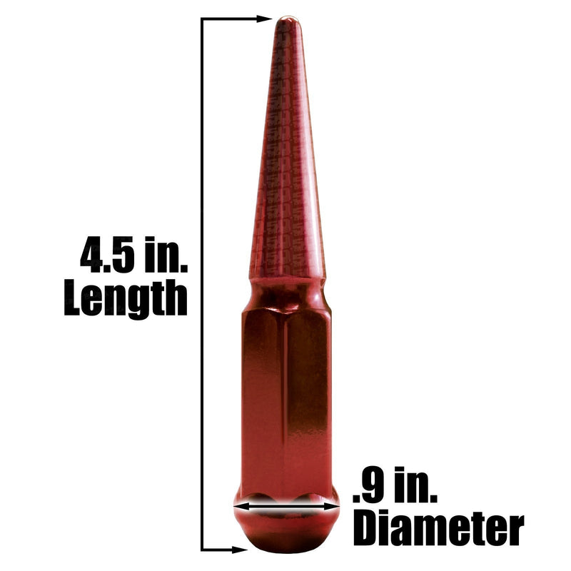 Load image into Gallery viewer, 4pc 4.5in Spike Lug Nuts
