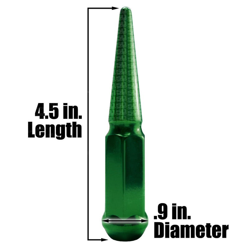Load image into Gallery viewer, 4pc 4.5in Spike Lug Nuts
