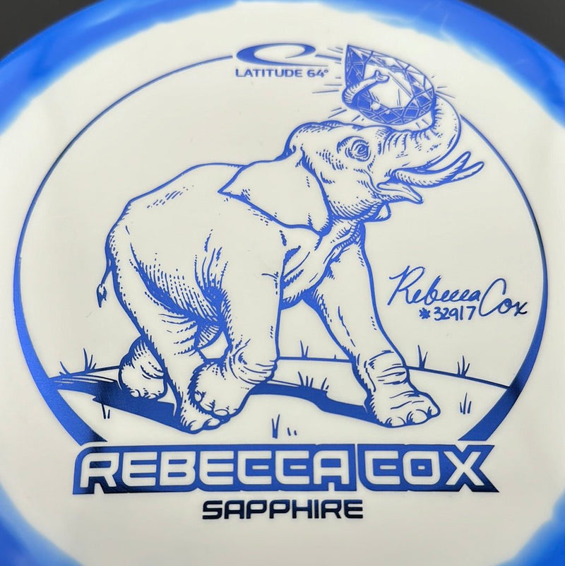 Load image into Gallery viewer, Gold Orbit Sapphire - Rebecca Cox 2024 Tour Series
