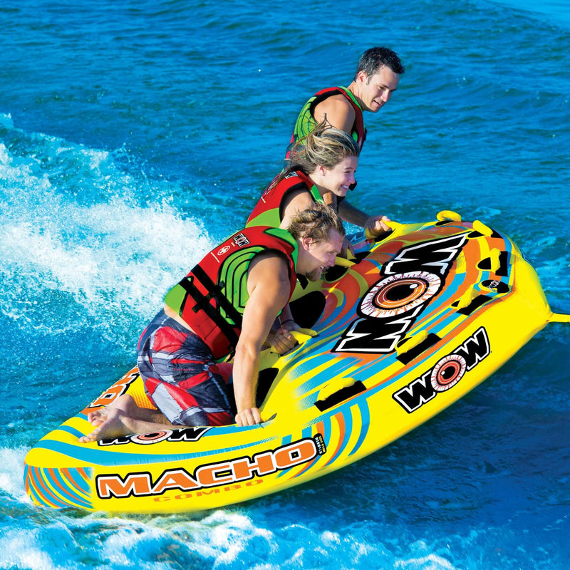 Load image into Gallery viewer, WOW Watersports Macho 1-3 Person Towable Water Tube For Pool and Lake
