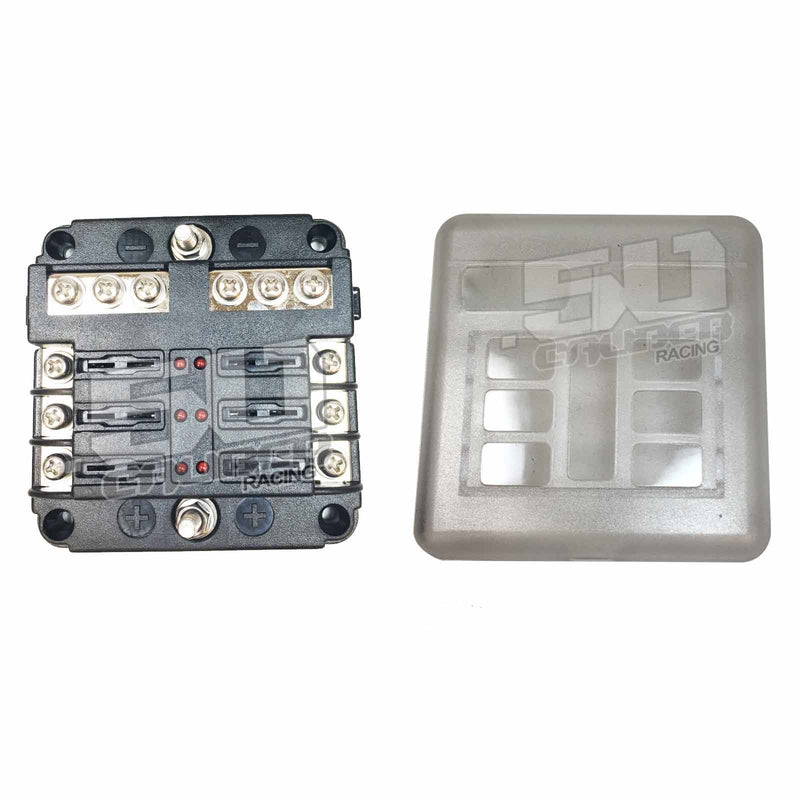 Load image into Gallery viewer, 6 Way Screw 12V Fuse Block with Ground Terminals
