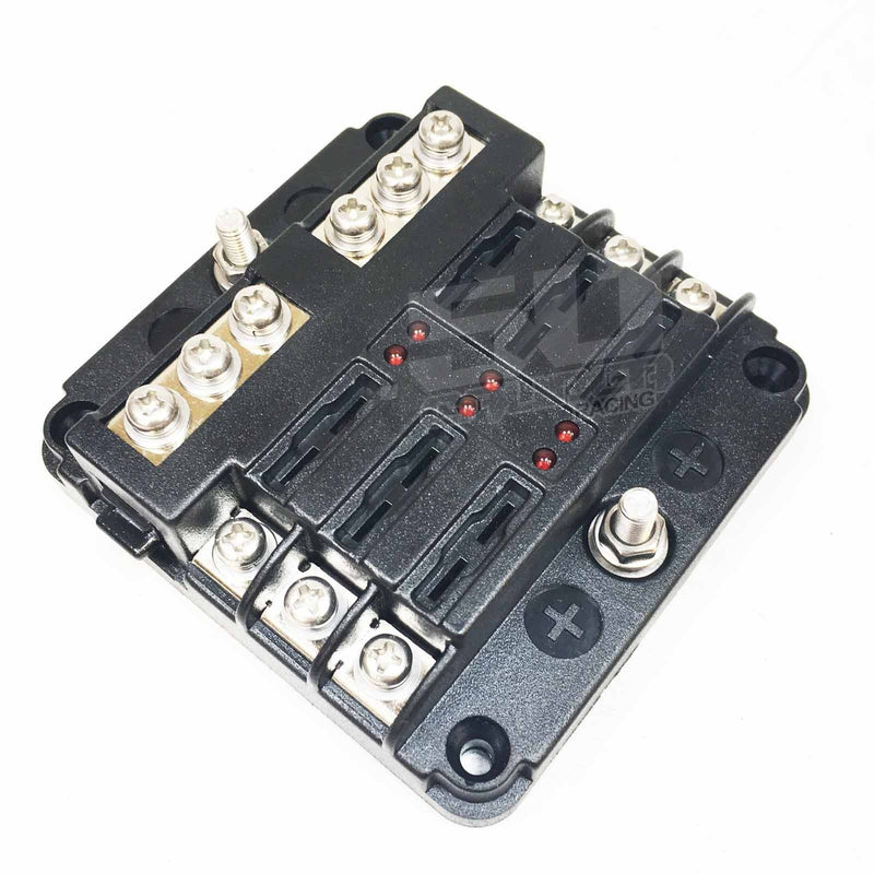 Load image into Gallery viewer, 6 Way Screw 12V Fuse Block with Ground Terminals
