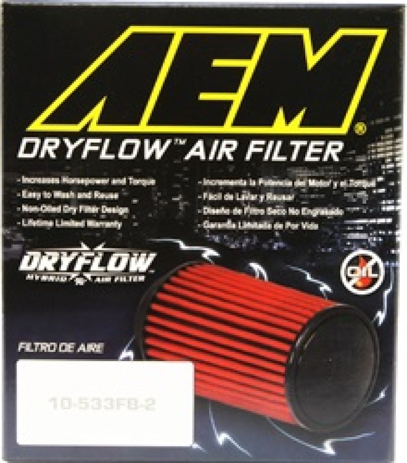Load image into Gallery viewer, AEM Induction AEM DryFlow Air Filter AIR FILTER KIT 2.75in X 5in DRYFLOW- W/HOLE 21-202D-HK
