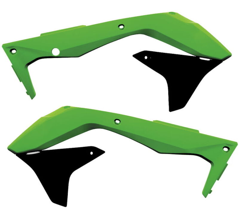 Load image into Gallery viewer, Acerbis 16-18 Kawasaki KX450F Radiator Shroud - Green/Black 2449691089

