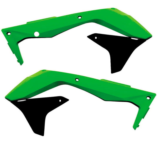 Acerbis 16-18 Kawasaki KX450F Radiator Shroud - Green/Black 2449691089