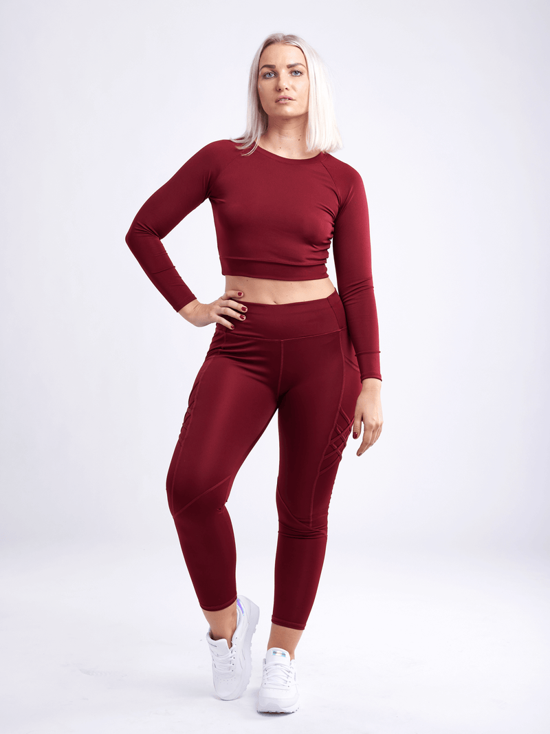 Load image into Gallery viewer, JupiterGear High-Waisted Criss-Cross Training Leggings with Hip Pockets
