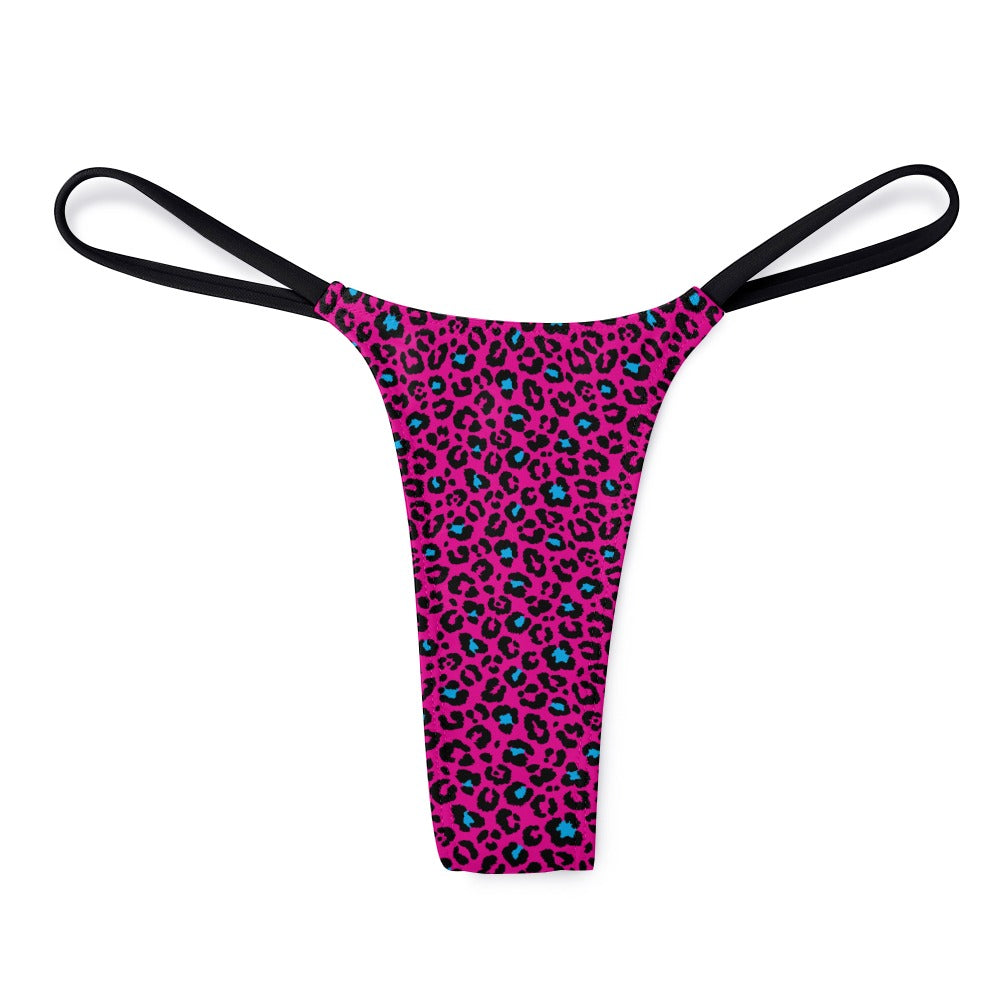 Pink Leopard Thong