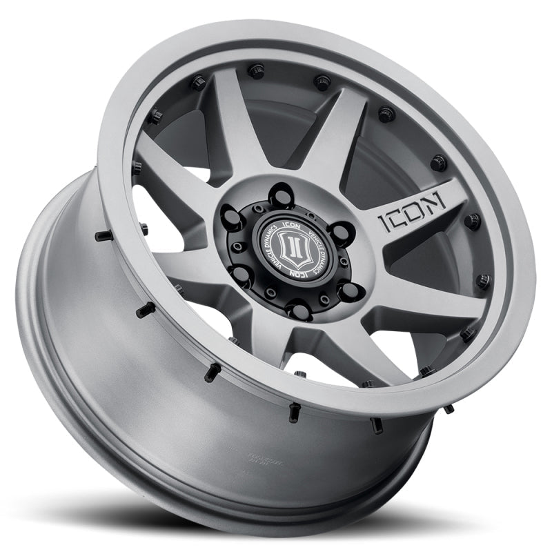 Load image into Gallery viewer, ICON Rebound Pro 17x8.5 6x5.5 25mm Offset 5.75in BS 95.1mm Bore Titanium Wheel
