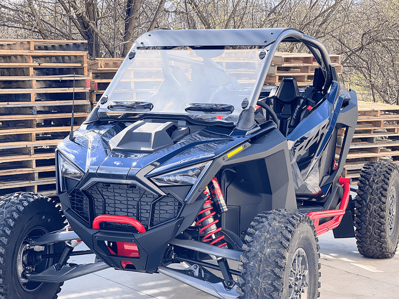 Load image into Gallery viewer, Spike POLARIS PRO-R Dual Vented Front Windshield-HC
