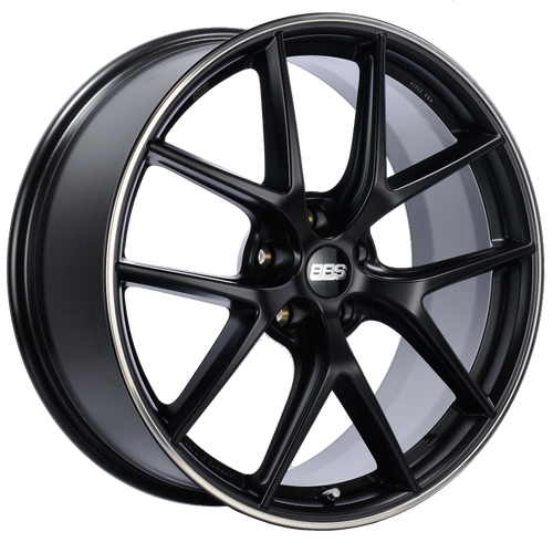 BBS CI-R 20x8.5 5x114.3 ET40 Satin Black Polished Rim Protector Wheel -82mm PFS/Clip Required