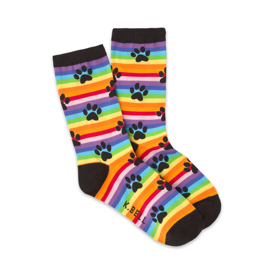 Rainbow Stripe Paw Print