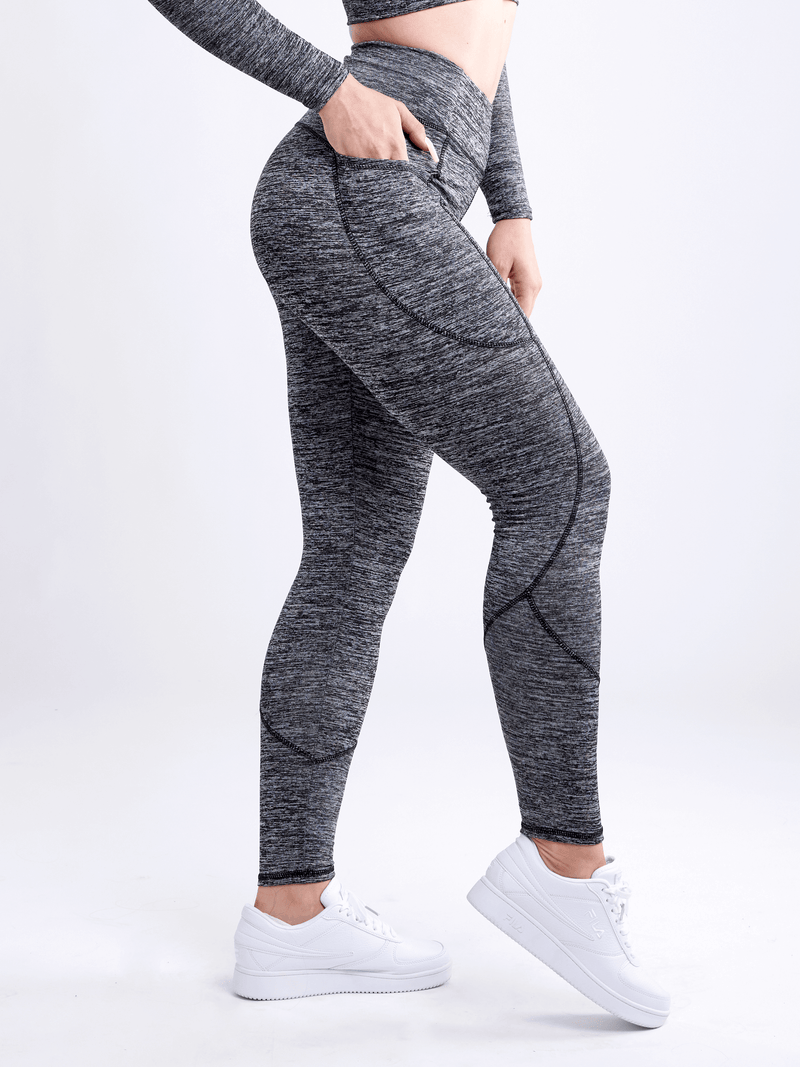 Load image into Gallery viewer, JupiterGear High-Waisted Classic Gym Leggings with Side Pockets

