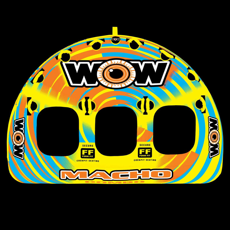 Load image into Gallery viewer, WOW Watersports Macho 1-3 Person Towable Water Tube For Pool and Lake
