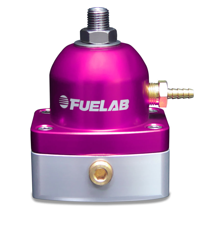 Load image into Gallery viewer, Fuelab 525 EFI Adjustable FPR In-Line 90-125 PSI (1) -6AN In (1) -6AN Return - Purple
