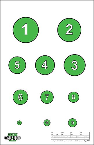 Load image into Gallery viewer, 25 EZ2C Targets RD7 Reducing Circles Paper Shooting Targets USA Made 11"x17" Pad of 25
