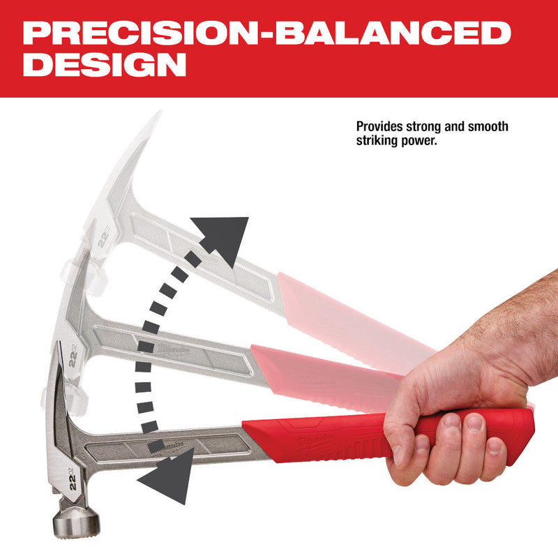 Load image into Gallery viewer, Milwaukee 48-22-9022 22 oz Milled Face Framing Hammer
