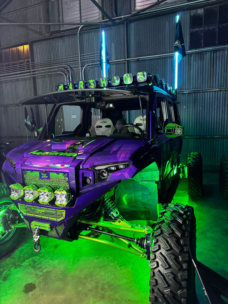 Load image into Gallery viewer, Marshin Whips Rosewell X-2 Billet Rocklights x8 (Kit)
