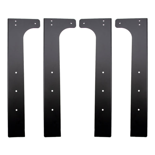 Wehrli Modular Steel Work Bench Leg Kit 40in Tall x .120in Thick - Flat Black
