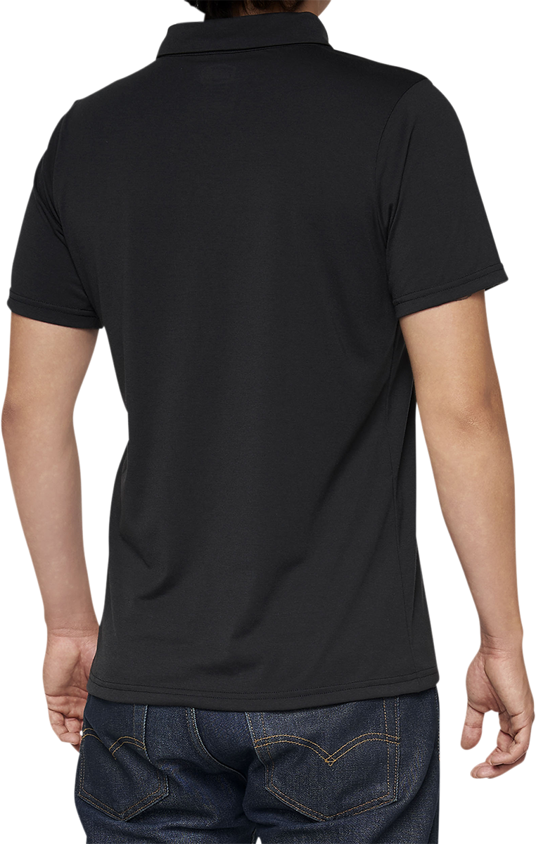 Load image into Gallery viewer, 100% Corpo Polo Shirt - Black/White - XL 35019-011-13

