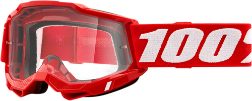 100% Accuri 2 OTG Goggles - Red - Clear 50018-00005