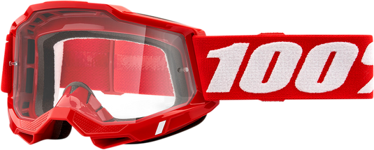 100% Accuri 2 OTG Goggles - Red - Clear 50018-00005