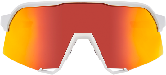 100% S3 Sunglasses - White - Red Mirror 60005-00009