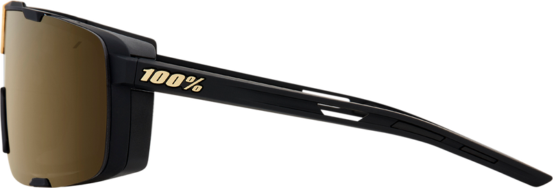 Load image into Gallery viewer, 100% Eastcraft Sunglasses - Soft Tact Black - Soft Gold Mirror 61045-258-01
