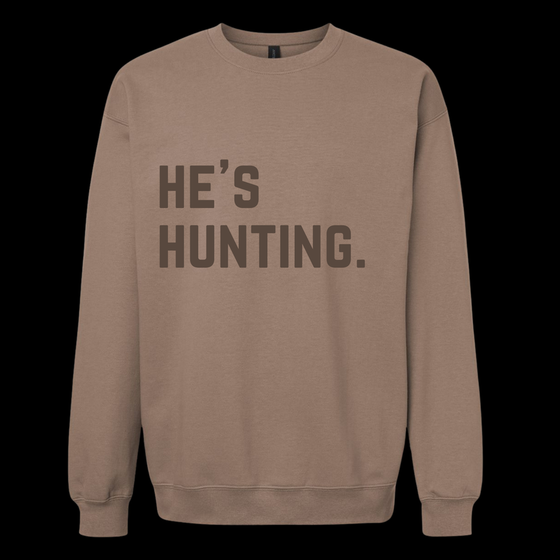 Load image into Gallery viewer, He’s Hunting. Crew Neck Sweatshirt
