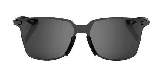 100% Legere Sunglasses - Square - Polished Black - Smoke 60020-00000