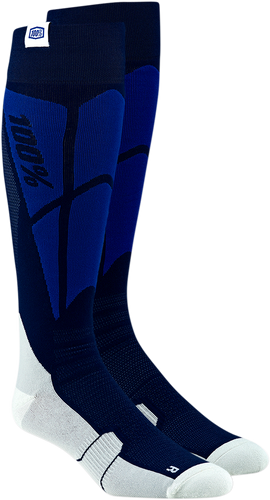 100% Hi-Side Performance Socks - Navy/Gray - Small/Medium 24008-264-17