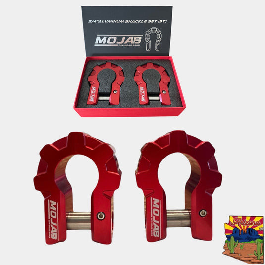 3/4'' Extreme duty Aluminum D-Shackle set (9T) (LIFETIME WARRANTY*)