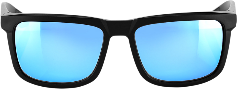 Load image into Gallery viewer, 100% Blake Sunglasses - Matte Black - HiPER Blue Mirror 60028-00001
