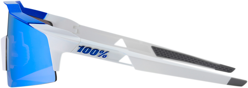 Load image into Gallery viewer, 100% Speedcraft SL Sunglasses - White - Blue Mirror 60008-00003
