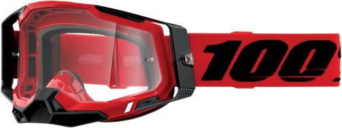 100% Racecraft 2 Goggles - Red - Clear 50009-00003