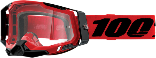 100% Racecraft 2 Goggles - Red - Clear 50009-00003
