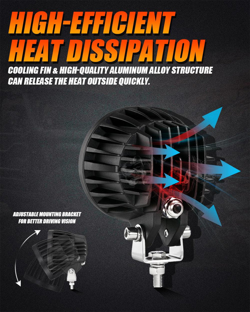 Load image into Gallery viewer, C4 Series | 4 Inch 110W 11000LM LED Pods Offroad LED Driving Lights with Amber DRL
