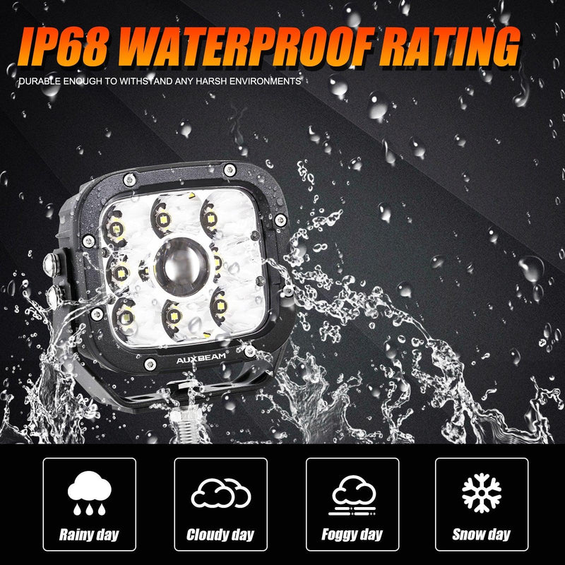 Load image into Gallery viewer, 5 Inch 110W White/Amber LED Driving Lights Pods Light for ATV UTV SIDE BY SIDE 4X4
