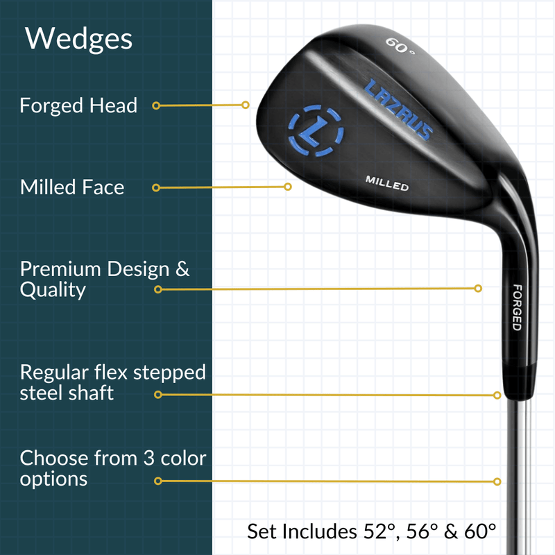 Load image into Gallery viewer, Lazrus Golf Wedge Set + Irons Set (4-PW, Right Hand or Left Hand)
