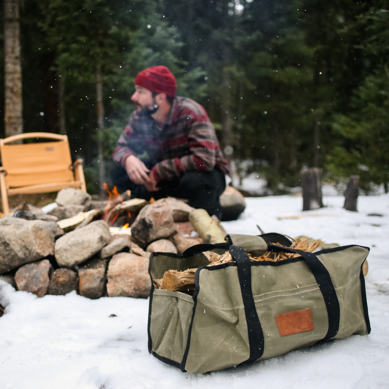 Load image into Gallery viewer, Rectangle Canvas Firewood Log Carriers
