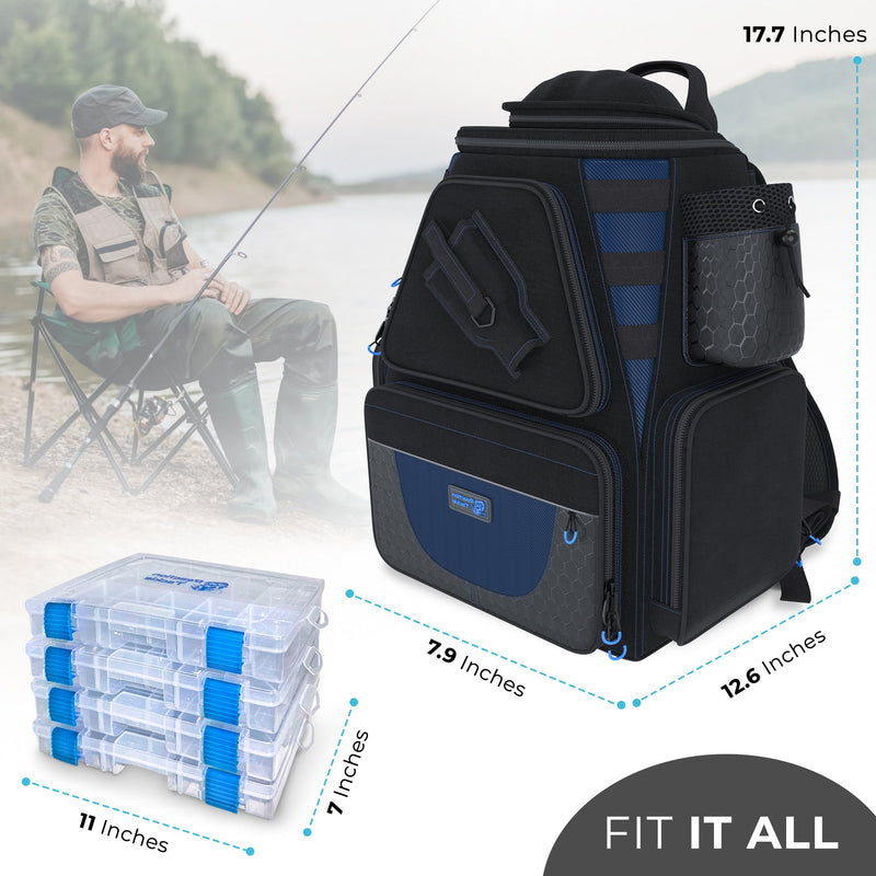 Load image into Gallery viewer, Reaction Tackle Fishing Tackle Backpack- Trays included
