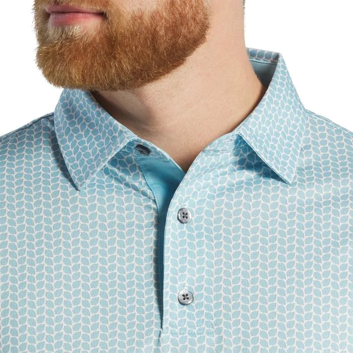 Load image into Gallery viewer, FootJoy Leaf Print Lisle Golf Polo
