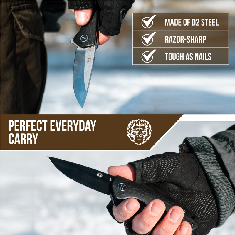 Load image into Gallery viewer, The Peasant Folding Pocket Knife Giftset for Men and Women (Black)
