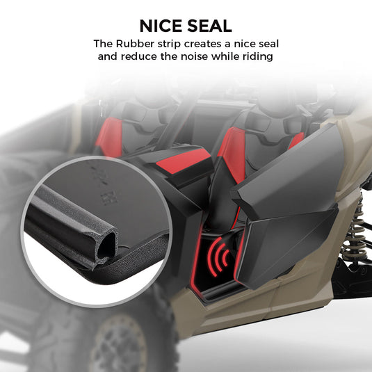 Front Lower Door Inserts & Plastic Roof For Can-Am Maverick X3