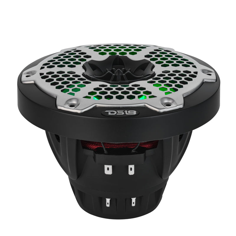 Load image into Gallery viewer, 6.5” Marine 2-Way Hybrid Speaker with RGB LED, Compression Driver and Neodymium Magnet | 250W RMS 4-Ohm
