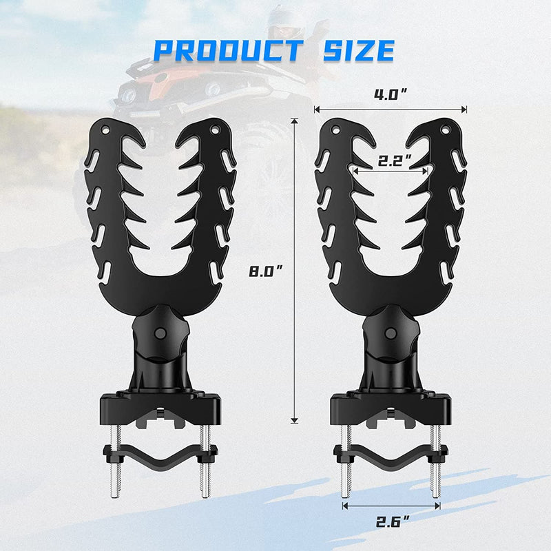 Load image into Gallery viewer, ATV Gun Holder Bow Rack Grips with Rubber Straps for Hunting
