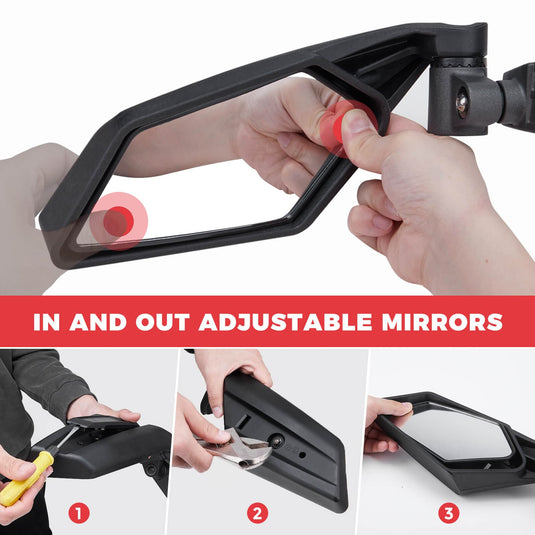 Front Door Storage Bags & Side View Mirror for Can-Am Maverick X3