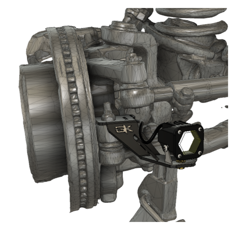 Load image into Gallery viewer, Ram 2500 &amp; 3500 Steerable Knuckle Pod Light Mounts (2014-2018)
