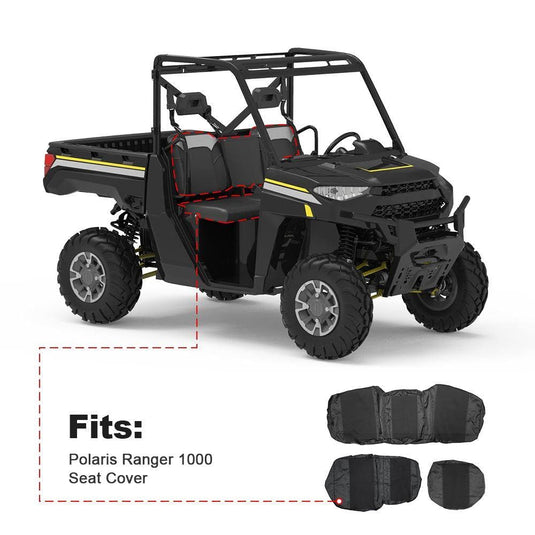 UTV Waterproof Seat Cover for Polaris Ranger XP 1000/ Crew (3 Pcs)