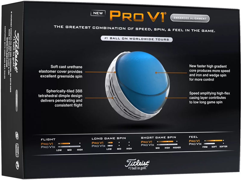 Load image into Gallery viewer, Titleist 2025 Pro V1 Enhanced Alignment Golf Balls

